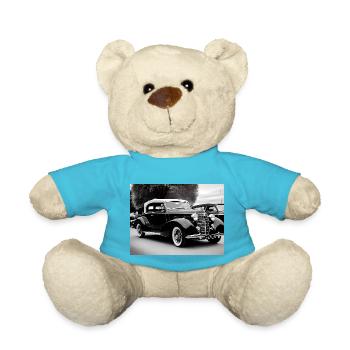 50s vintage vehicle, black and white, generativeai - Teddy - Atollblau - Vorne
