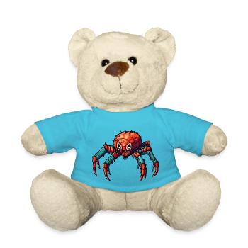 Bunte roberter Spinne in lebendigen Farben - Teddy - Atollblau - Vorne