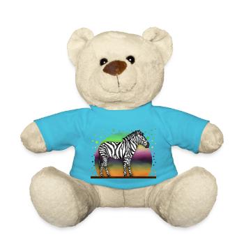 Zebra - Teddy - Atollblau - Vorne