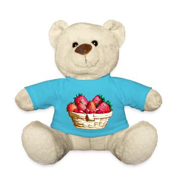 Fraises Fraise Panier de fraises - Nounours - bleu outremer - Devant
