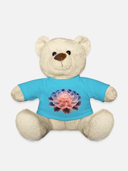3D-Blume - Teddy - Atollblau