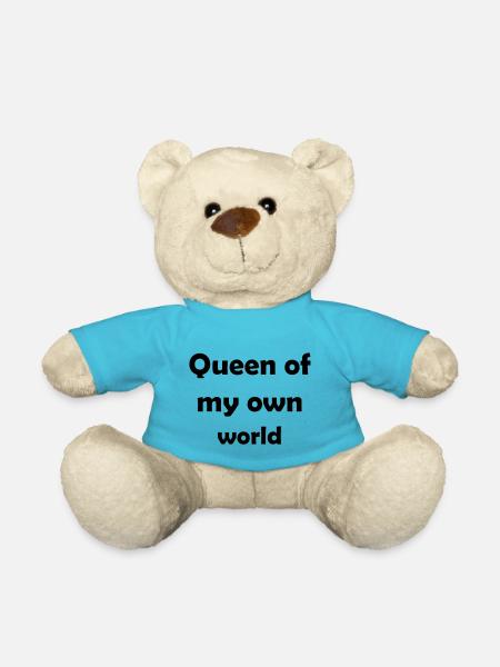 Queen of my own world - Teddy Bear - atoll blue