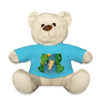 Bec-de-chaussure Ornithologue Forêt I Cadeau - Nounours - bleu outremer - Devant