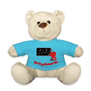 Lustige Mathematik zurück zur Schule Lehrer Witz Karikatur - Teddy - Atollblau - Vorne