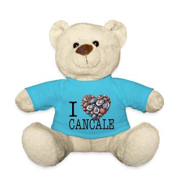 I love Cancale by I Love Bretagne - Teddy Bear - atoll blue - Front