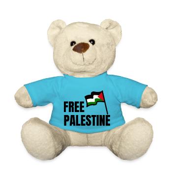Free palestine - Teddy Bear - atoll blue - Front