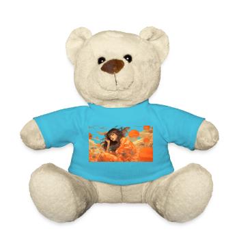 woman thinking - Teddy Bear - atoll blue - Front