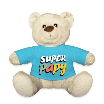 Super papy - Nounours - bleu outremer - Devant