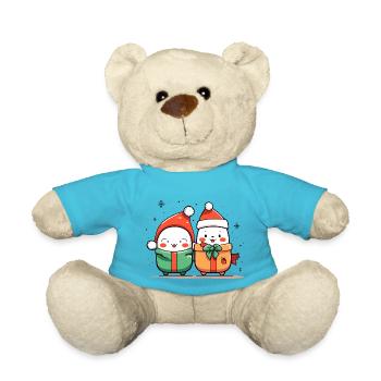 Christmas Buddies - Teddy Bear - atoll blue - Front