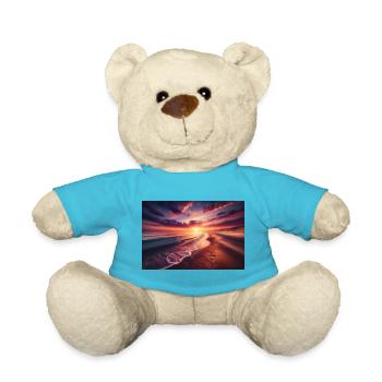 Poster Gemälde Sonnenuntergang am Strand - Teddy - Atollblau - Vorne