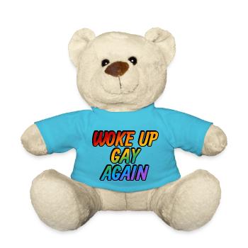 Woke up gay again - Teddy Bear - atoll blue - Front