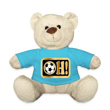 Überraschung Verwunderung Fußball Sprüche - Teddy - Atollblau - Vorne