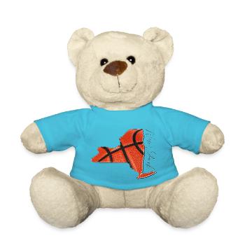 New York (United States) | real basketball | Map Sct - Teddy Bear - atoll blue - Front