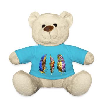 Feder - Teddy - Atollblau - Vorne