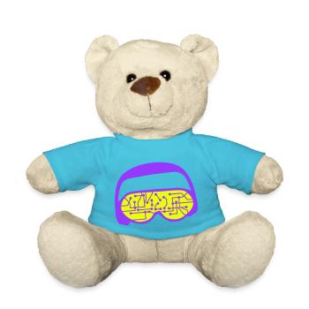 DJ Daten Mikrochip Sonnenbrille Brille Party Musik - Teddy - Atollblau - Vorne