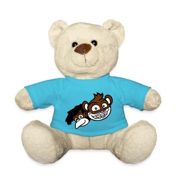 2 Funny Monkey Faces Two Friends Crew Team - Nounours - bleu outremer - Devant