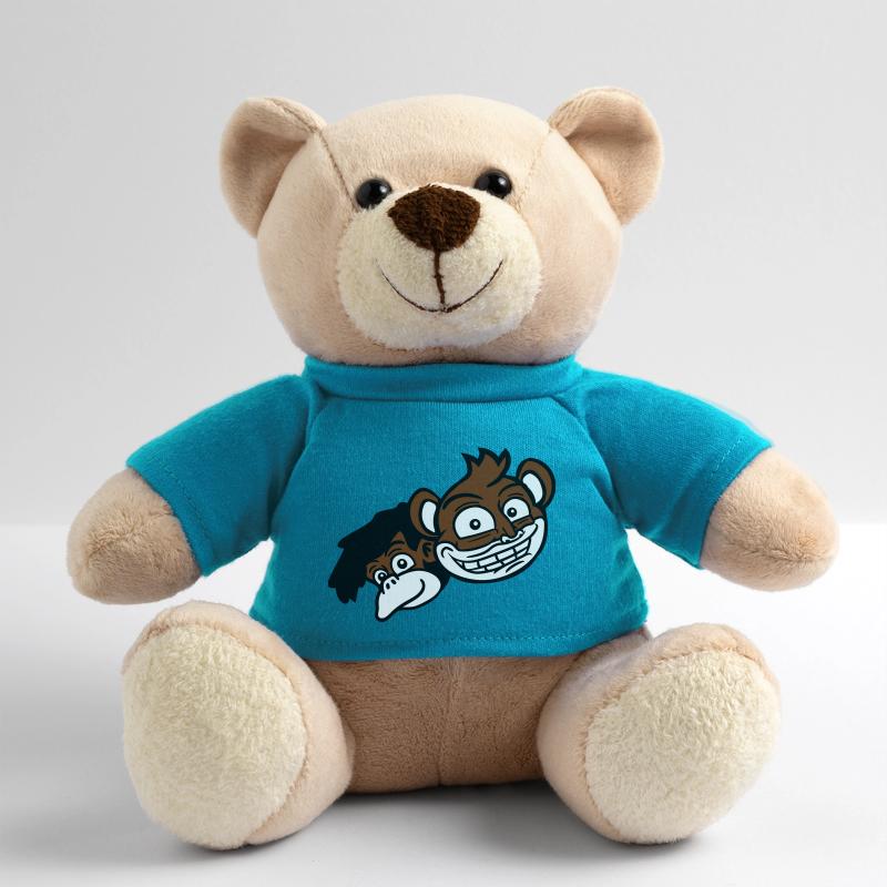2 Funny Monkey Faces Two Friends Crew Team Teddy Bear
