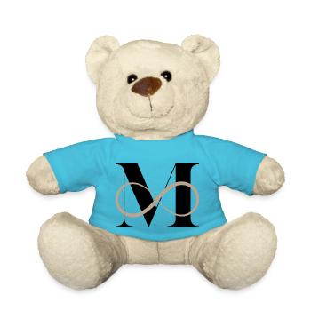 Infinite letter m - Teddy Bear - atoll blue - Front