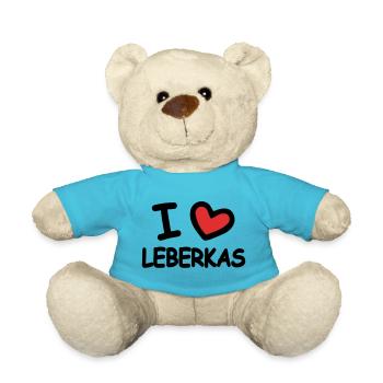 I Love Leberkas - Teddy Bear - atoll blue - Front