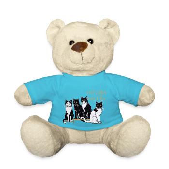 pas de chats, pas de vie - Nounours - bleu outremer - Devant