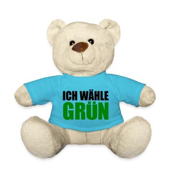 I choose green - Teddy Bear - atoll blue - Front