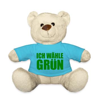 I choose green - Teddy Bear - atoll blue - Front