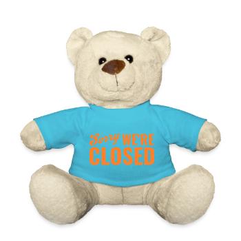 Sorry We’re Closed – Ironisches Statement - Teddy - Atollblau - Vorne