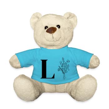 Lette l fleurs minimalistes - Nounours - bleu outremer - Devant
