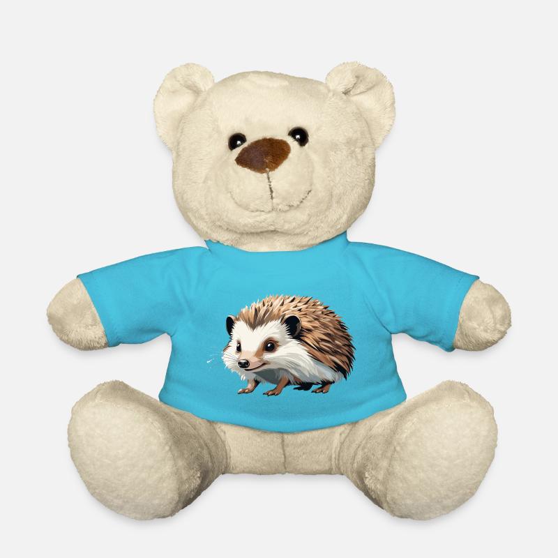 hérisson - Autocollant animal mignon - Nounours - bleu outremer