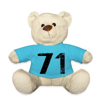 71 Number Jersey - Teddy Bear - atoll blue - Front