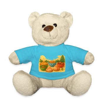 Festive with buckwheat salad and struganina - Teddy Bear - atoll blue - Front