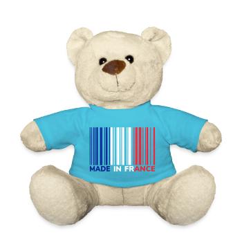 Code Barre Made in France - Nounours - bleu outremer - Devant