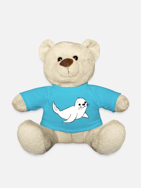 Robbe Seehund Robben Seehunde Norddeutschland - Teddy - Atollblau