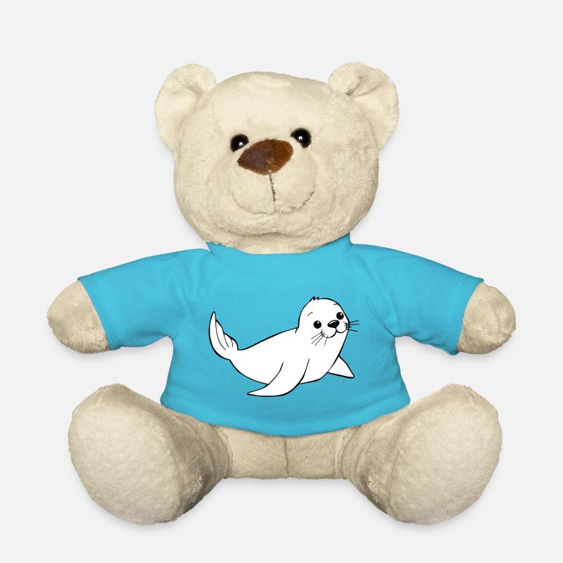 Robbe Seehund Robben Seehunde Norddeutschland - Teddy - Atollblau