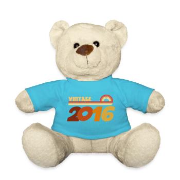 10 Years 2016 Rock Style T-Shirt - Teddy Bear - atoll blue - Front
