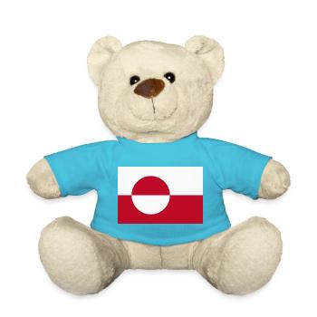 Drapeau du Groenland - Drapeau groenlandais - Nounours - bleu outremer - Devant