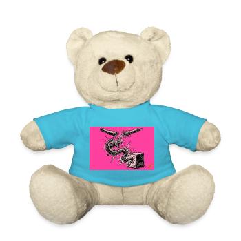 Anarchischer Aal fließt von Kugelschreiber in USB - Teddy - Atollblau - Vorne