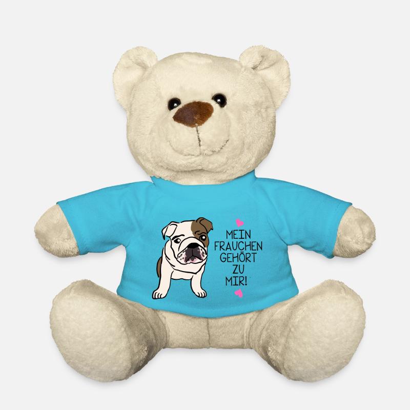 englische Bulldogge - Teddy - Atollblau