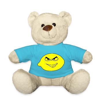 Böse Zitrone, nasty funny lemon - Teddy - Atollblau - Vorne