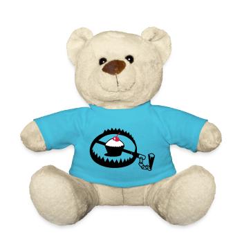 iron with cupcake - Teddy Bear - atoll blue - Front