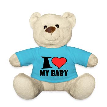 J'aime mon bébé - Nounours - bleu outremer - Devant