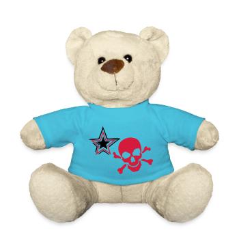 Tod Kopf Stern crane skull - Teddy - Atollblau - Vorne