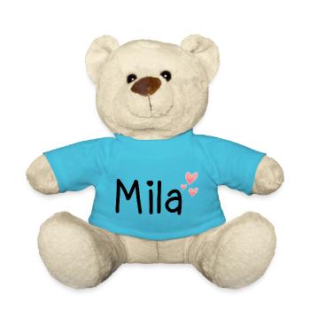 Name - Mila - Teddy Bear - atoll blue - Front