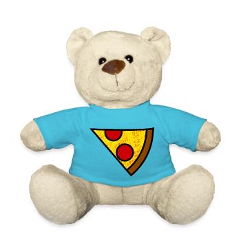 Pizza Vater Sohn Papa Tochter Partnerlook Teil 2 - Teddy - Atollblau - Vorne
