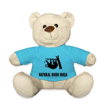 sloth natural born ninja climbing bouldering born - Teddy Bear - atoll blue - Front