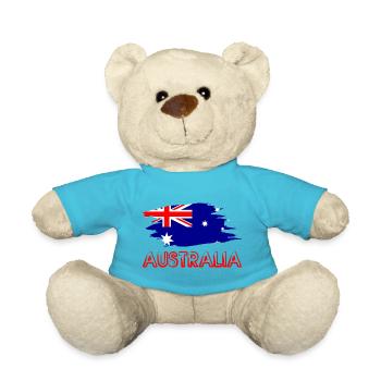 Australien Australia Fahne Flagge Flag - Teddy - Atollblau - Vorne