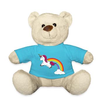 Regenbogen Einhorn BytheManzanitas - Teddy - Atollblau - Vorne