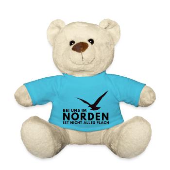 Bei uns im Norden ist nicht alles Flach - Teddy - Atollblau - Vorne
