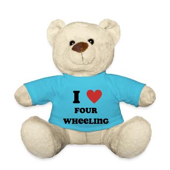 Ich liebe Vierräder - Teddy - Atollblau - Vorne