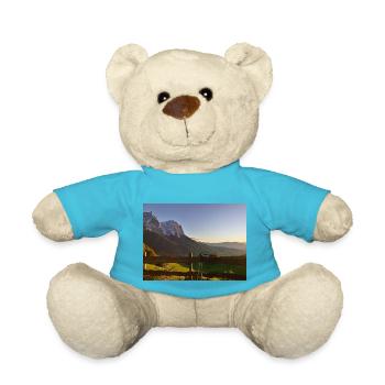 Südtirol Panorama der Schlern im Sonnenutergang - Teddy - Atollblau - Vorne
